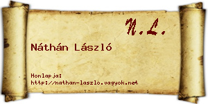 Náthán László névjegykártya